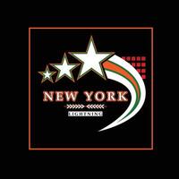 Streetwear y2k design with star and pattern. Tshirt new york theme design for printing, and apparel digital printing. vector