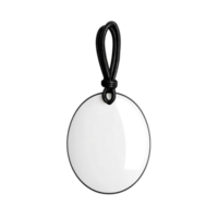 Blank Round Tag with Black String for Personalizatind Custom Labeling Projects png