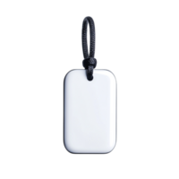 Minimalistic White Tag with Black String for Labeling and Identification Purposes png