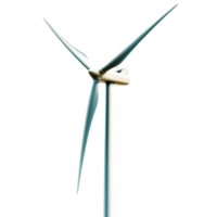 closeup View of Wind Turbine Blades Against a Clear Sky Background for Renewable Energy png