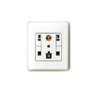 White Electric Power Outlet Socket with Two Plug Points Background png
