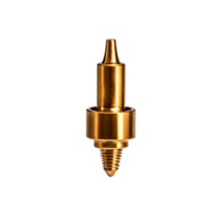 Metallic Gold Tip with Threaded Base for Crafting and Customization Projects png