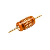 closeup of a Glowing Yellow Resistor Component for Electronic Circuit Design png