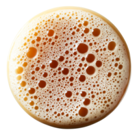 closeup View of Frothy Bubbly Texture of Beer Foam on Dark Background png