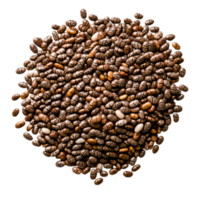 Aerial View of Various Coffee Beans Arranged in a Circular Pattern Surface png