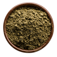 Green Powder in a Round Bowl on for Natural Health Concepts png