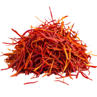 Vibrant Saffron Threads Piled Together Clean for Culinary Use png