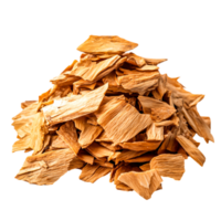 Pile of Natural Wood Chips and Shavings for Eco-Friendly Crafts and Mulching png