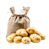 Fresh Potatoes and Bag of Flour on for Cooking and Baking png