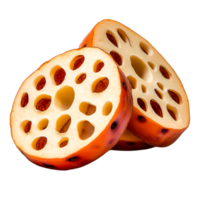 Fresh Lotus Root Slices with Unique Patterns png