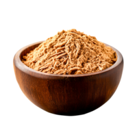 Fine Ground Powder in Wooden Bowl Background for Culinary Use png