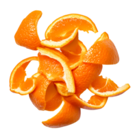 Vibrant Orange Peels Swirling in a Captivating Display of Texture and Color png