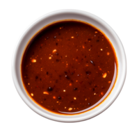 Rich and Glossy Asian Sauce in Round Dish on for Culinary Use png