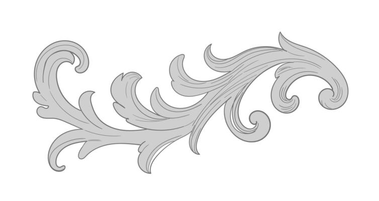 Victorian Vintage Baroque element floral ornament leaf scroll engraved retro flower pattern decorative design. damask pattern with flourishes calligraphic engraved hand drawn style