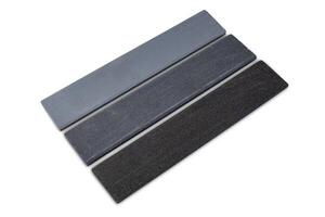 knife sharpening stone texture 3 levels of resolution on white background photo