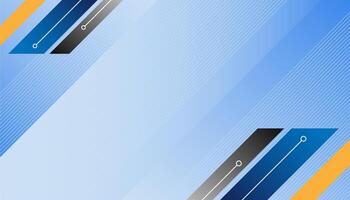 Abstract blue and orange geometric background with copy space vector