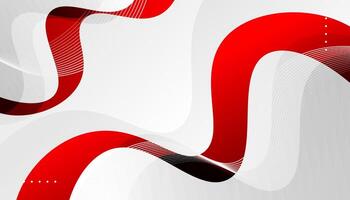 Abstract Red and White Wavy Background vector