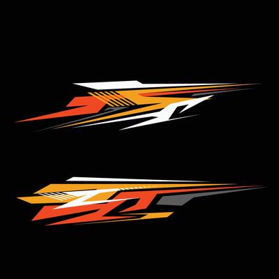 Rally Car Wrap design. abstract stripe racing