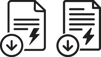 Minimalist Download Icon Featuring Two Document Illustrations with Arrows vector
