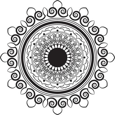 Gradient Mandala Design for Wall Art