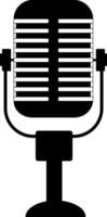 Microphone. Capturing sounds and converting them into electrical signals. Audio recording. Sound amplification. Studios and stage. vector