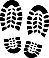 Shoe print. Trace left by the sole of a shoe on a surface. A symbol of a path, activity, and human presence. vector