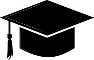 Graduation cap. A square headdress with a tassel. Graduation ceremonies. Symbol of completion of education. Transition to a new stage in life. vector