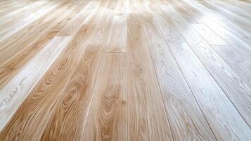 Light colored modern planks forming a sleek wooden polished floor, ideal for and interior designs photo