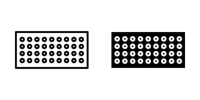 Bath mat with Suction Cup Icon set. Symbol isolated white background. illustration. color editable. vector