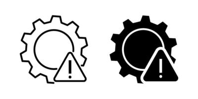 System error Icon set . Symbol isolated white background. illustration. color editable. vector