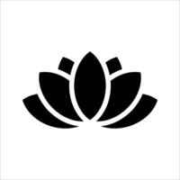 Lotus Icon . Symbol isolated white background. illustration. color editable. vector