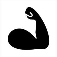 Strong hand Icon . Symbol isolated white background. illustration. color editable. vector