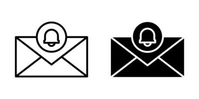 Notification bell Icon set. Symbol isolated white background. illustration. color editable. vector