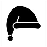 santa hat Icon . Symbol isolated white background. illustration. color editable. vector