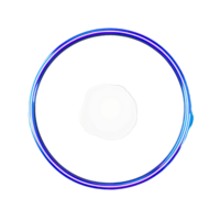 Glowing Blue Circle Frame With White Blob, Futuristic Technology Element png