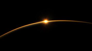 Sunrise over the curvature of the Earth captured from the dark vastness of space photo