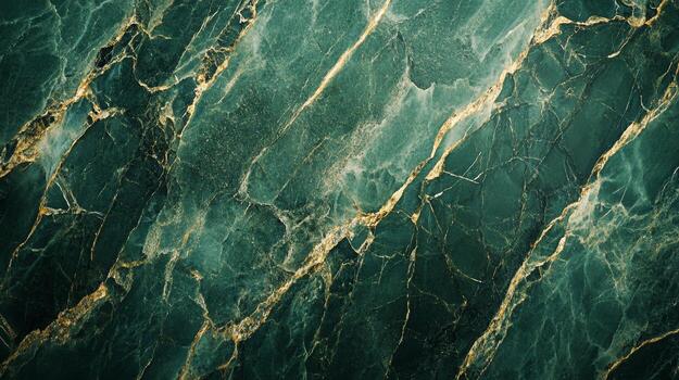 Striking green marble surface showcases natural textures and intricate patterns photo