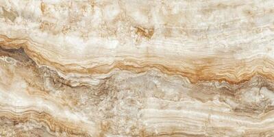 Beautiful abstract design featuring onyx stone surface with beige and brown hues in a modern interior setting photo
