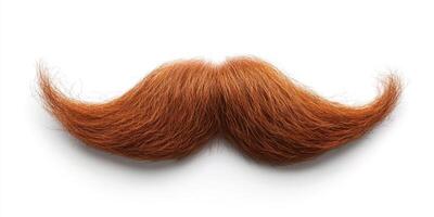 Creative and unique orange mustache placed on a white background ready for a fun costume party or themed event photo