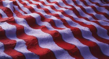 A red and white striped wall with a red and white stripe photo