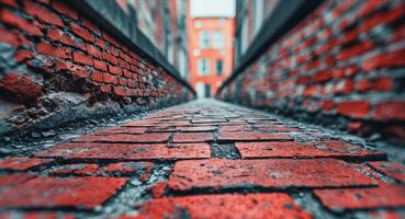 A brick walkway is shown in a photo