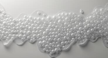 A wall made of bubbles with a white background photo