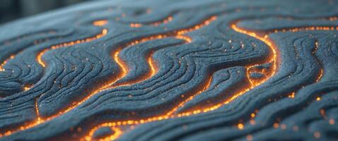 A close up of a lava flow on a rock photo