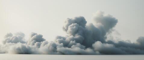 Clouds in the sky with a white background photo