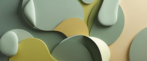 Abstract Pastel Shapes Composition. A Harmonious Blend of Colors and Forms. photo