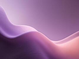 Abstract 3D Render of Wavy Surface in Soft Lavender, Purple, and Peach Hues. photo