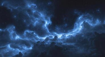 Blue Nebula. A Cosmic Symphony of Light, Shadow, and Celestial Wonderscape. photo