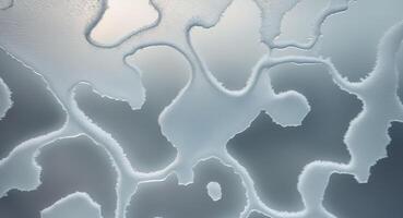 Frosted glass with a pattern of ice photo