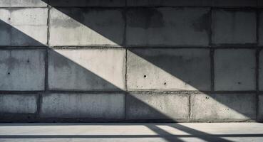 Concrete Wall with Shadow. A Minimalist Composition of Light and Texture, Architecture photo