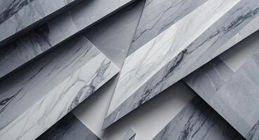 Abstract Marble Composition with Geometric Shapes and Subtle Shadow Play Design. photo